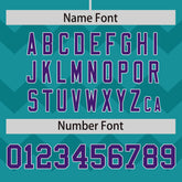 Custom Aqua Purple-White Personalized Ripple Design Authentic Baseball Jersey